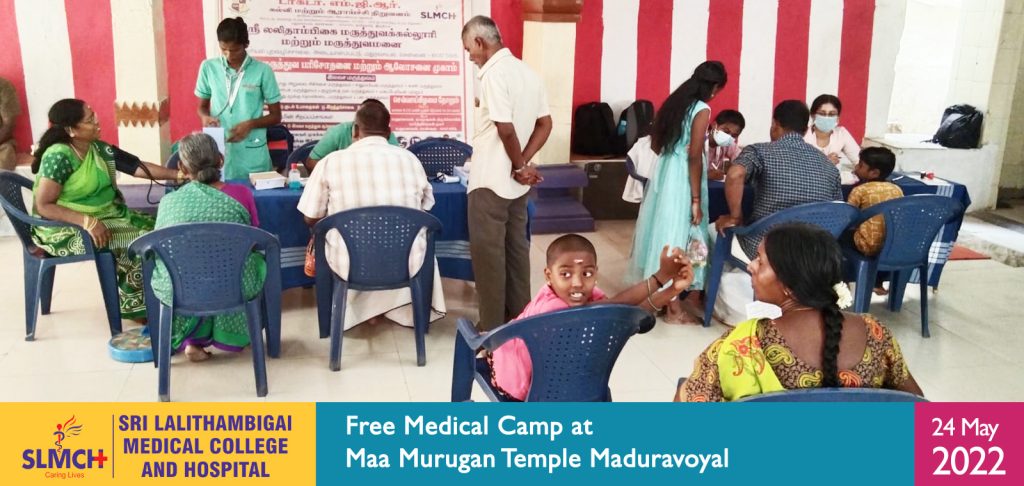 Free Medical Camp at Maa Murugan Temple Maduravoyal