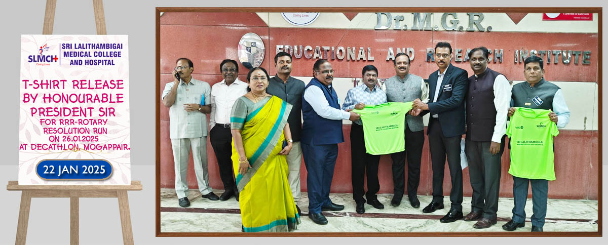 T-Shirt release By Honourable President of Dr.MGR ERI for RRR-Rotary Resolution Run on 26.01.2025