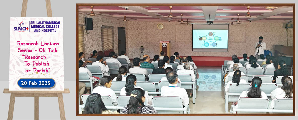 Research Lecture Series - 01: Talk on "Research – To Publish or Perish"