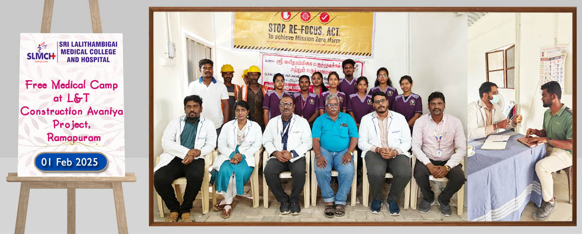 Free Medical Camp at L&T Construction Avaniya Project, Ramapuram