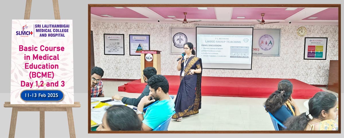 Basic Course in Medical Education (BCME) - Day 1,2 and 3