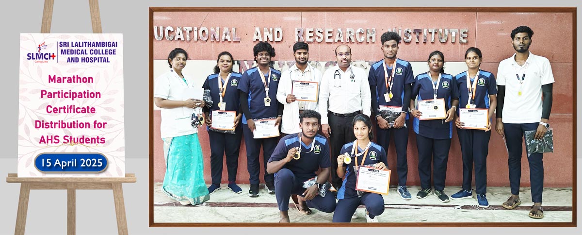 Marathon Participation certificate Distribution for AHS Students
